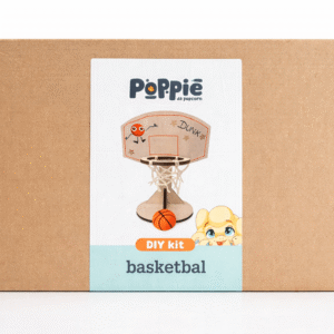 houten basketbalring knutselpakket kinderen Poppie Bas de IJsbeer