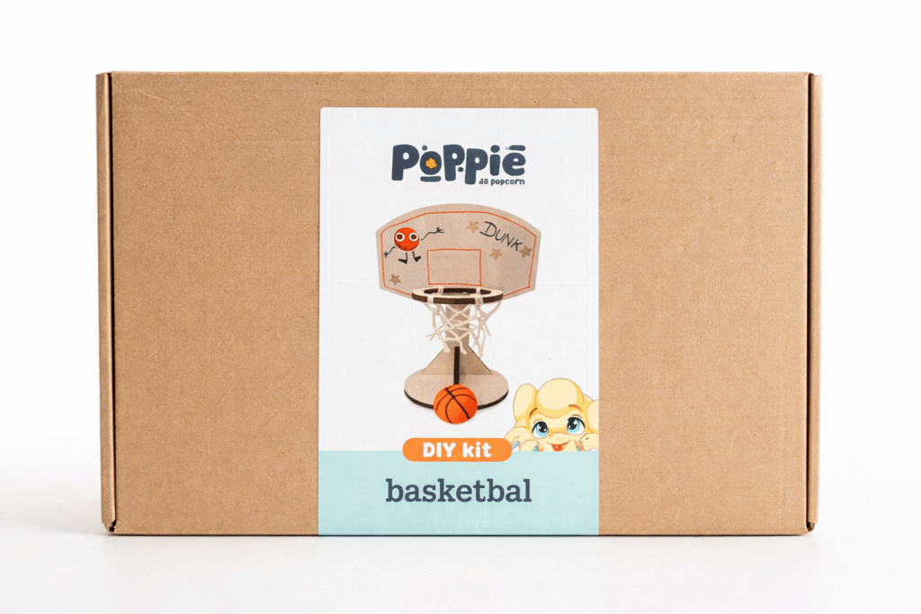 Houten basketbalring knutselpakket kinderen – Poppie
