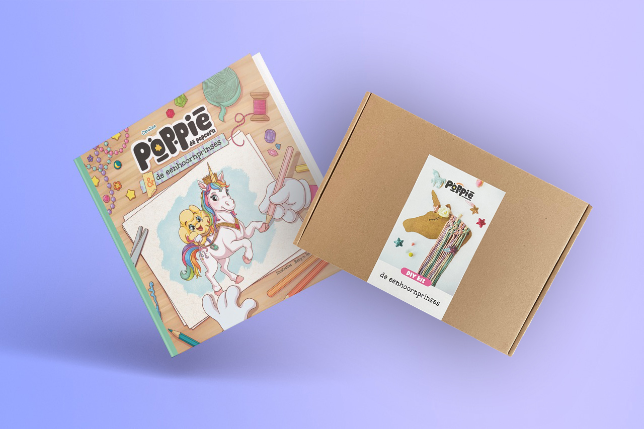 Poppie en de Eenhoornprinses magisch kinderboek met knutselpakket - Afbeelding 1